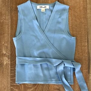 DVF Sleeveless Wrap Cardigan